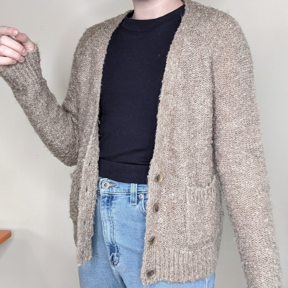 GAP Cozy Brown Fuzzy Cardigan
